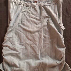Free People Light Blue Ribbed Tank Top